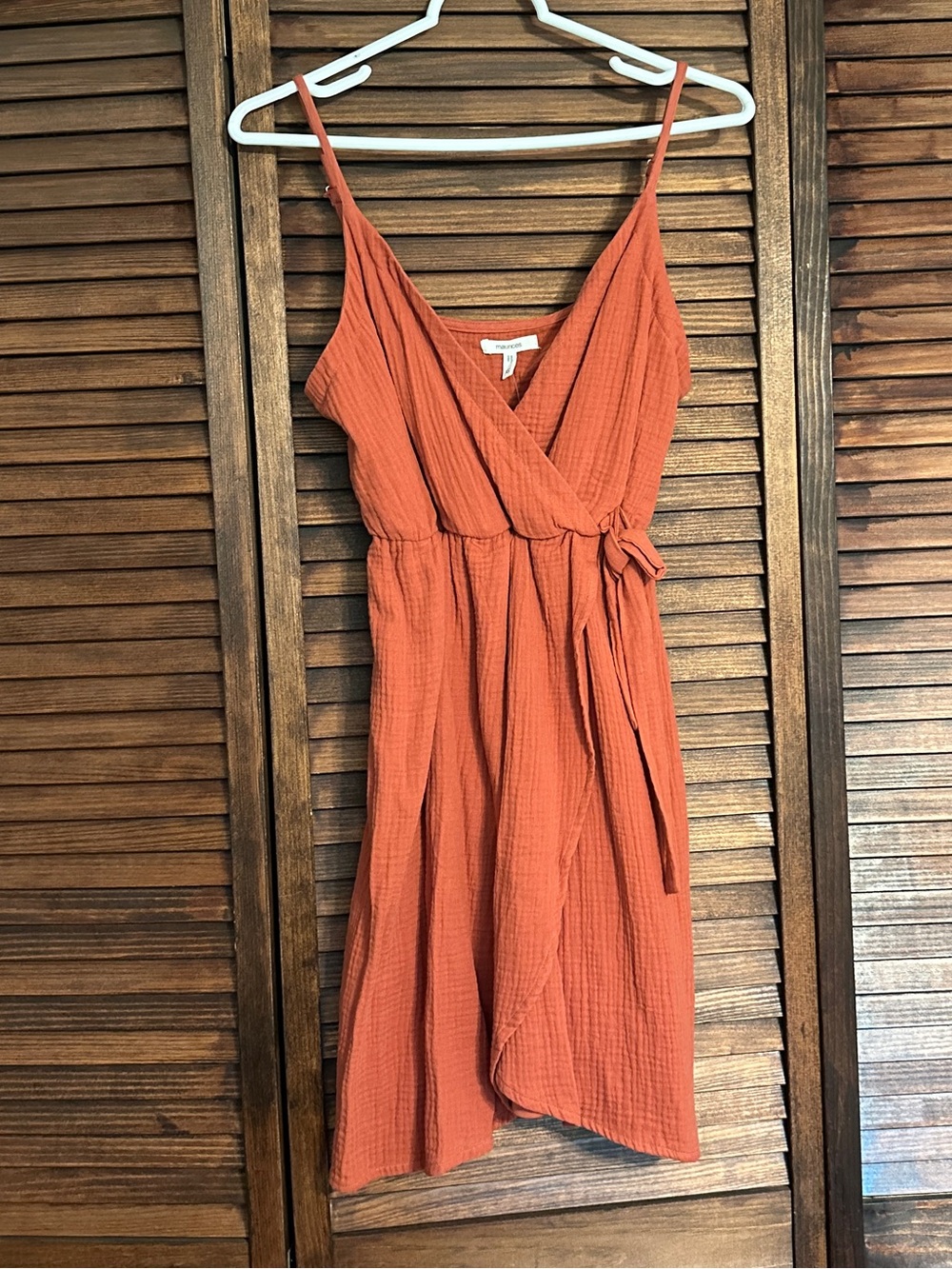 NWT - Maurices Rust Orange Wrap-Front Women’s Dress XS